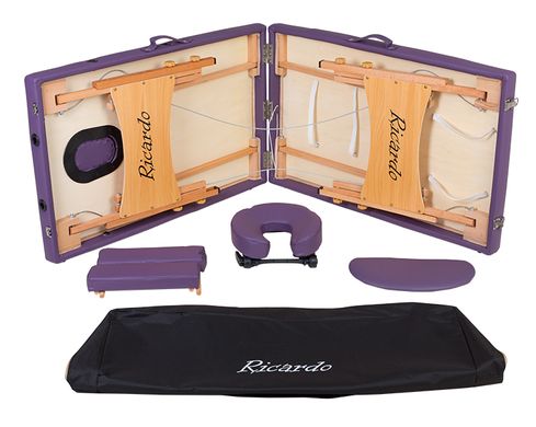 Складной массажный стол Ricardo ROMA-60 PLUS Фиолетовый